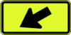 W16-7P Diagonal Arrow Plaque